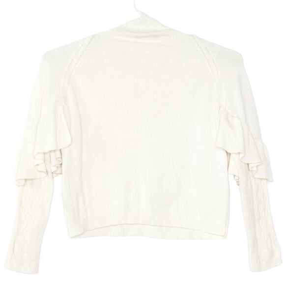 Project Naadam Sweater Cottage Boho Coquette Feminine Ruffle Cream Medium KB - Picture 2 of 2